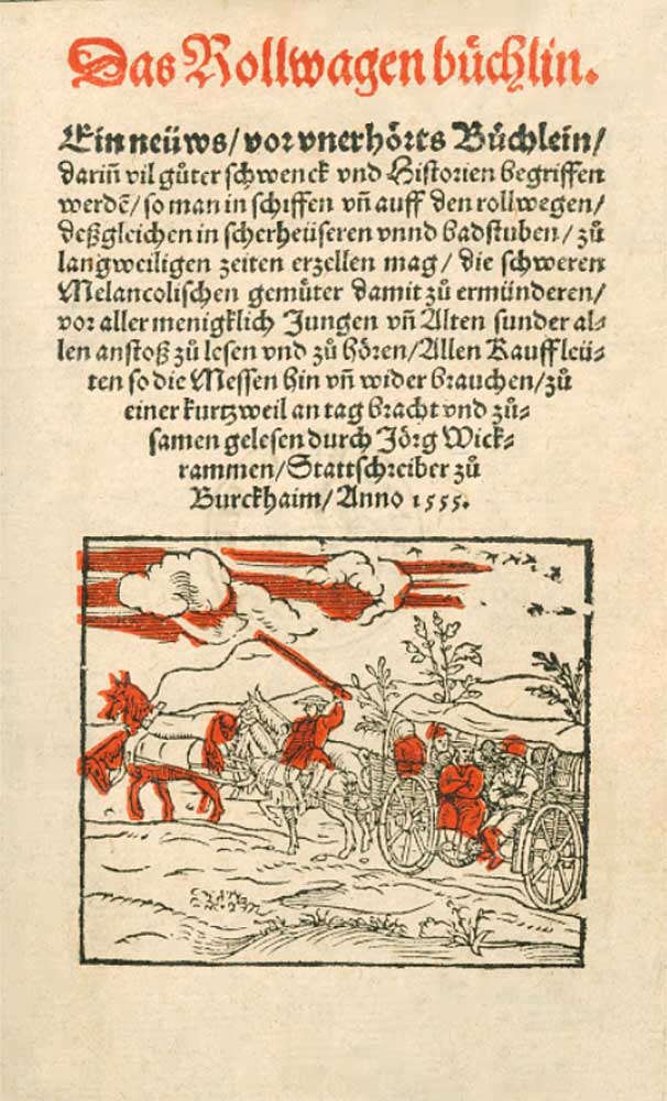 Historische Titelseite eines Werks von Jörg Wickram